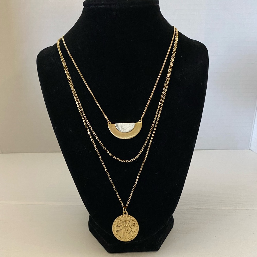 Gold tone Layering Necklaces